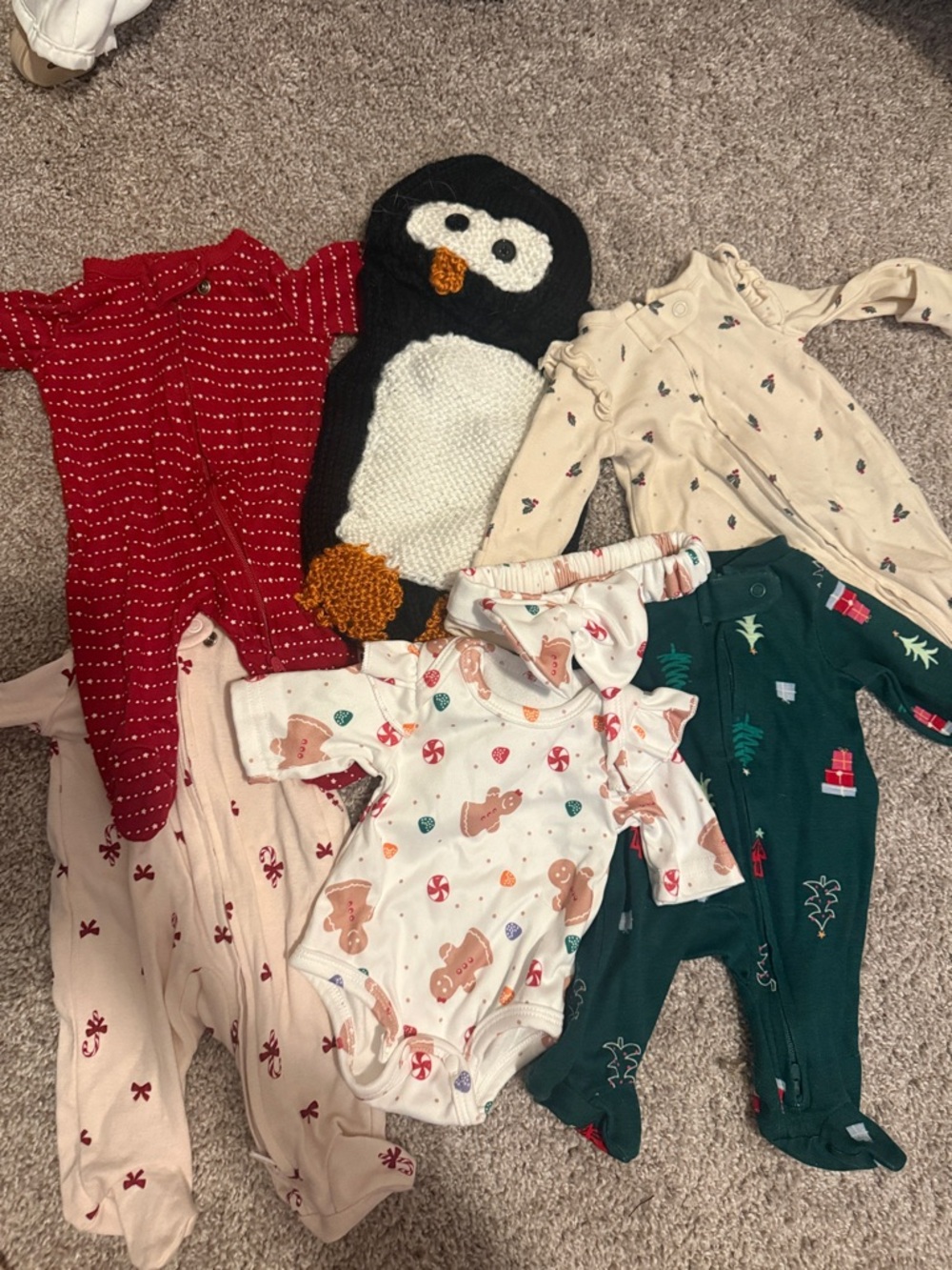 Assorted Preemie Christmas Outfits